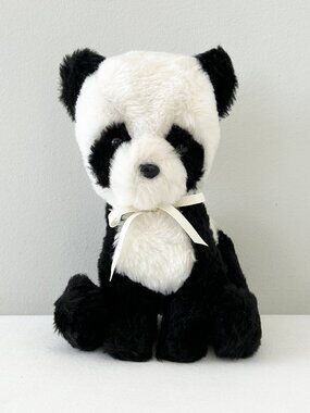 Vintage Pillow Pets Panda Bear Plush 1978 Dakin Hard Eyes 9” Stuffed Animal Toy